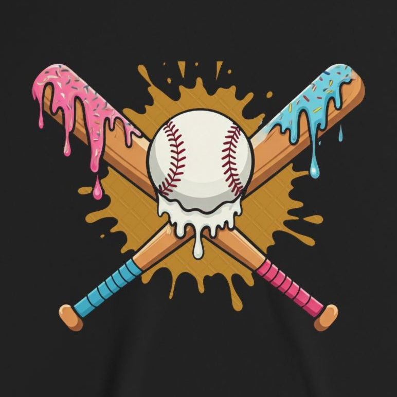 Drippin' & Rippin' Youth Baseball Tee – Donut Bat Graphic Shirt – Travel Ball Swag