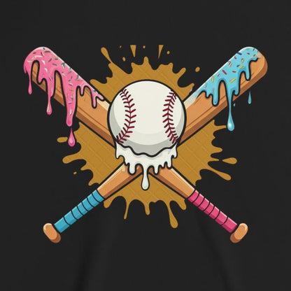 Drippin' & Rippin' Youth Baseball Tee – Donut Bat Graphic Shirt – Travel Ball Swag