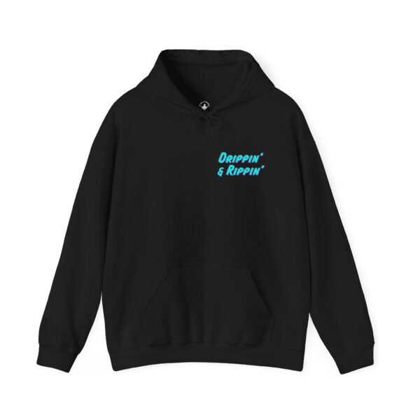 Hooded Sweatshirt Drippin' and Rippin' Baseball Bats Design - Image 5