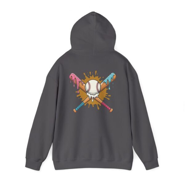 Hooded Sweatshirt Drippin' and Rippin' Baseball Bats Design - Image 11