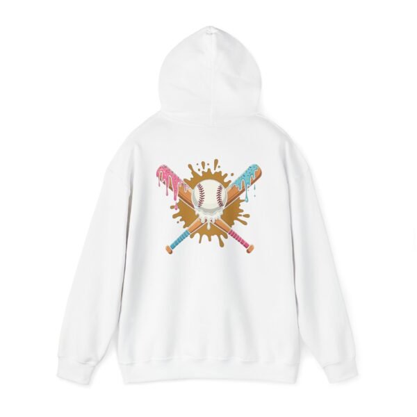 Hooded Sweatshirt Drippin' and Rippin' Baseball Bats Design - Image 3